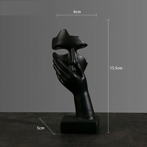 Mystic Mask: Estatueta de Máscara Abstrata em Resina