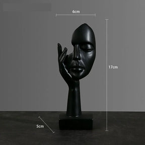 Mystic Mask: Estatueta de Máscara Abstrata em Resina
